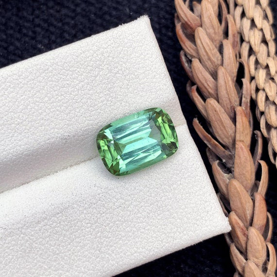 Bi Color Tourmaline Gemstone For Ring, Loose Tourmaline Ring Stone, Faceted Tourmaline Loose Gemstone, Bluish Green Tourmaline Stone, 3.55CT