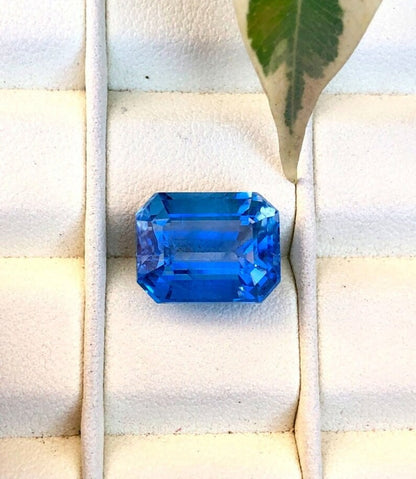 Emerald Cut Santa Maria Color Natural Aquamarine Gemstone, Blue Aquamarine, Aquamarine Gift 7.50 cts