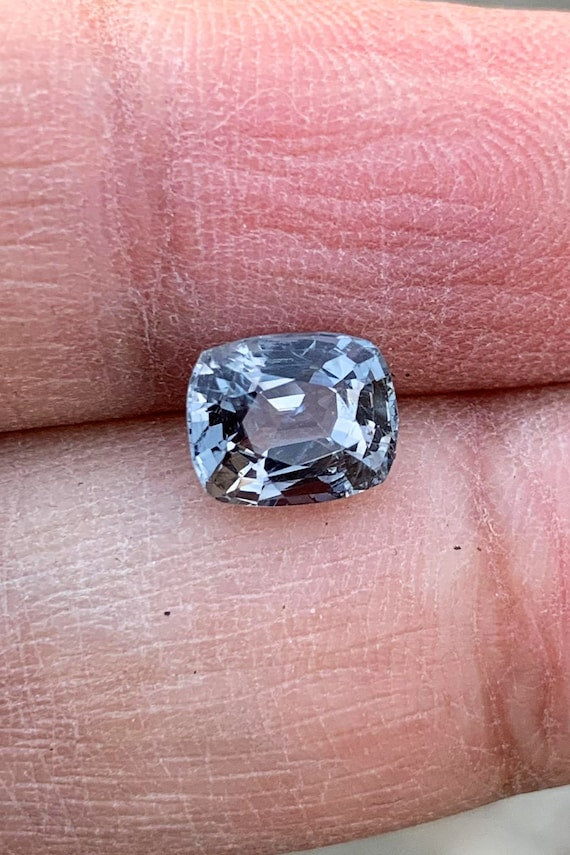 Grey Spinel Loose Gemstone, Faceted Spinel Gemstone, Natural Spinel Ring Stone, Cushion Cut Spinel Stone, Faceted Gemstone For Ring, 1.60 CT