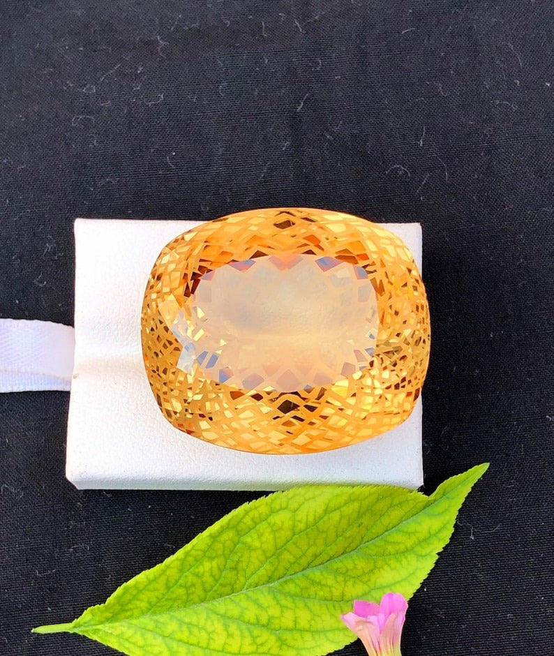 Fancy Custom Cut Champagne Topaz Gemstone, Loose Gemstone, Topaz Faceted Stone, Handmade Jewellry, Topaz Jewellry - 184 CT