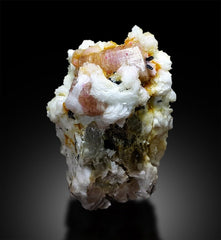 Pink Apatite with Tantalite , Minerals Specimen, Fine Minerals, Albite Mineral Specimen from Skardu Pakistan - 580 Gram