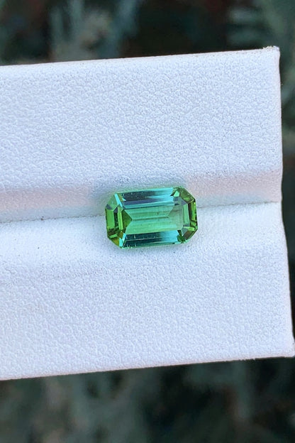 Bluish Green Tourmaline Gemstone Ring Making, Faceted Tourmaline Cut Stone, Loose Tourmaline Stone, Bluish Tourmaline var Elbaite, 2.25 CT