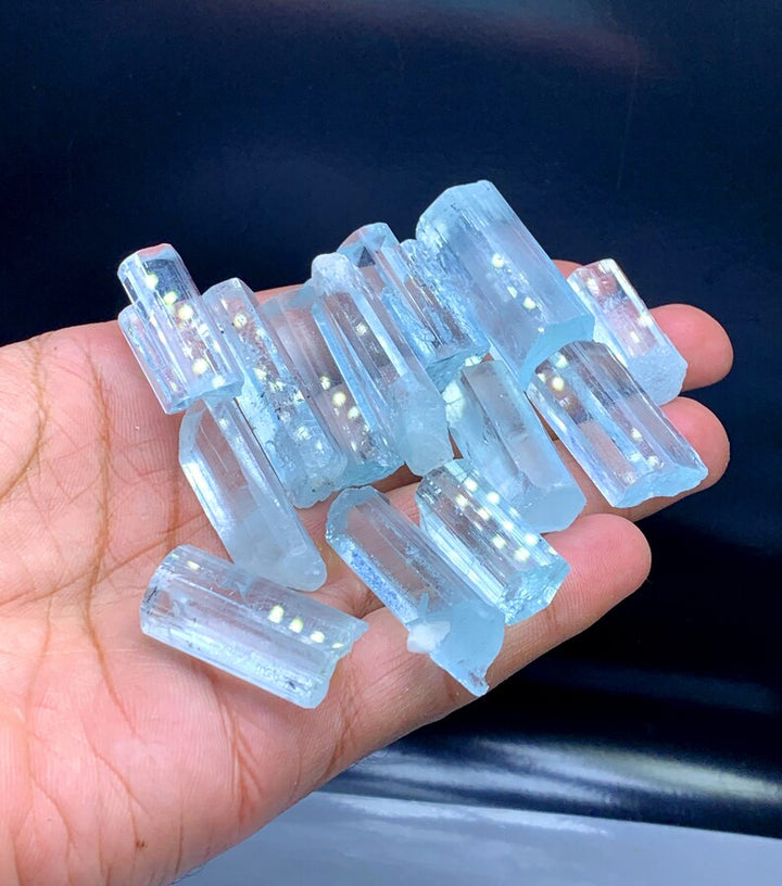Terminated Facet Grade Sky Blue Color Aquamarine Crystals Parcel, Aquamarine Lot, Wholesale Crystals, Aquamarine Gemstone - 430 g