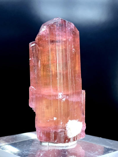 Tourmaline Crystal, Redish Orange Tourmaline, Natural Tourmaline, Lustrous Tourmaline, Gem Grade Tourmaline, Paprok Tourmaline, 136.10 cts