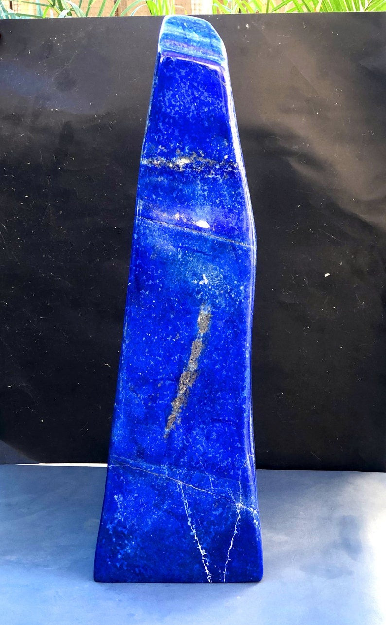 Lapis Lazuli Tumble , Huge Lapis Lazuli Free form tumble Made in Afghanistan, Real Blue Ultramarine, Handmade NO dye Lapis Tumble Home Decor