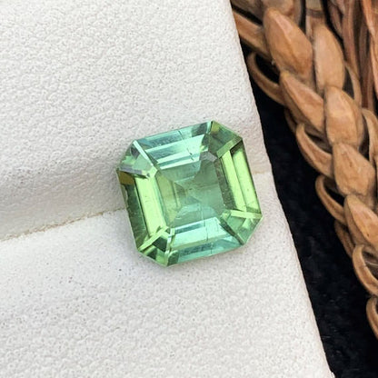 Mint Green Tourmaline Stone For Ring Making, Loose Tourmaline Cut Stone, Faceted Tourmaline Gemstone, Natural Tourmaline Ring Stone, 2.5 CT