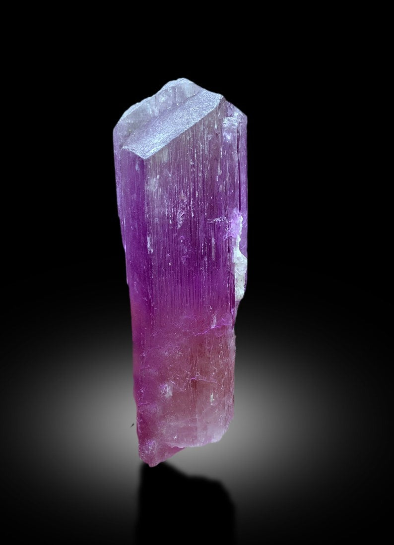 Fluorescent Pink Kunzite Crystal, Double Terminated Kunzite, Raw Mineral, Crystal Specimen, Kunzite from Afghanistan - 320 gram