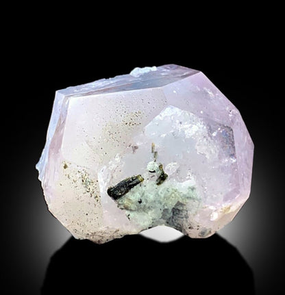 AquaMorganite Crystal, Green Tourmalines, Morganite var Aquamarine Crystal, Pink Morganite Specimen, bicolor Beryl, Mineral Specimen, 122g