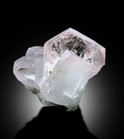 Natural Pink Morganite Crystals Cluster With Microlite From Afghanistan - 118 gram