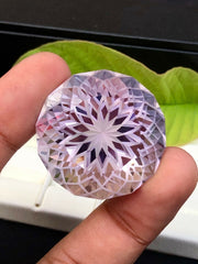 Round Flower Cut Purple Color Amethyst Gemstone, Loose Gemstone, Amethyst Jewellry, Jewellry Making, Gemstone Jewellry - 141.20 cts