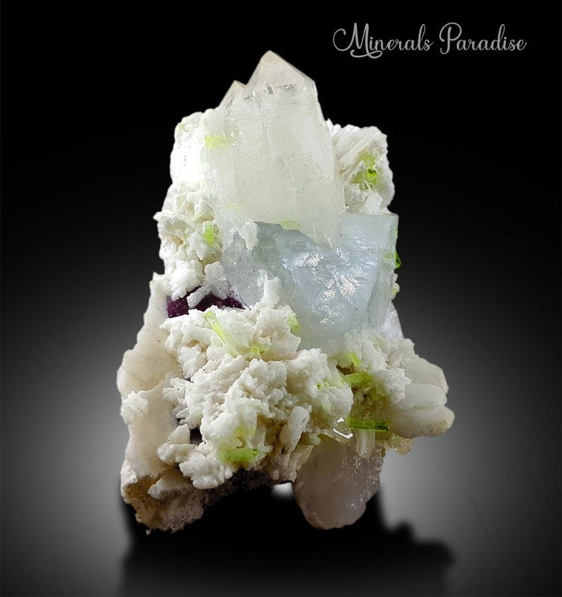 Topaz Tourmalines Montebrasite Quartz Lepidolite Albite Combo Specimen - 933 gram