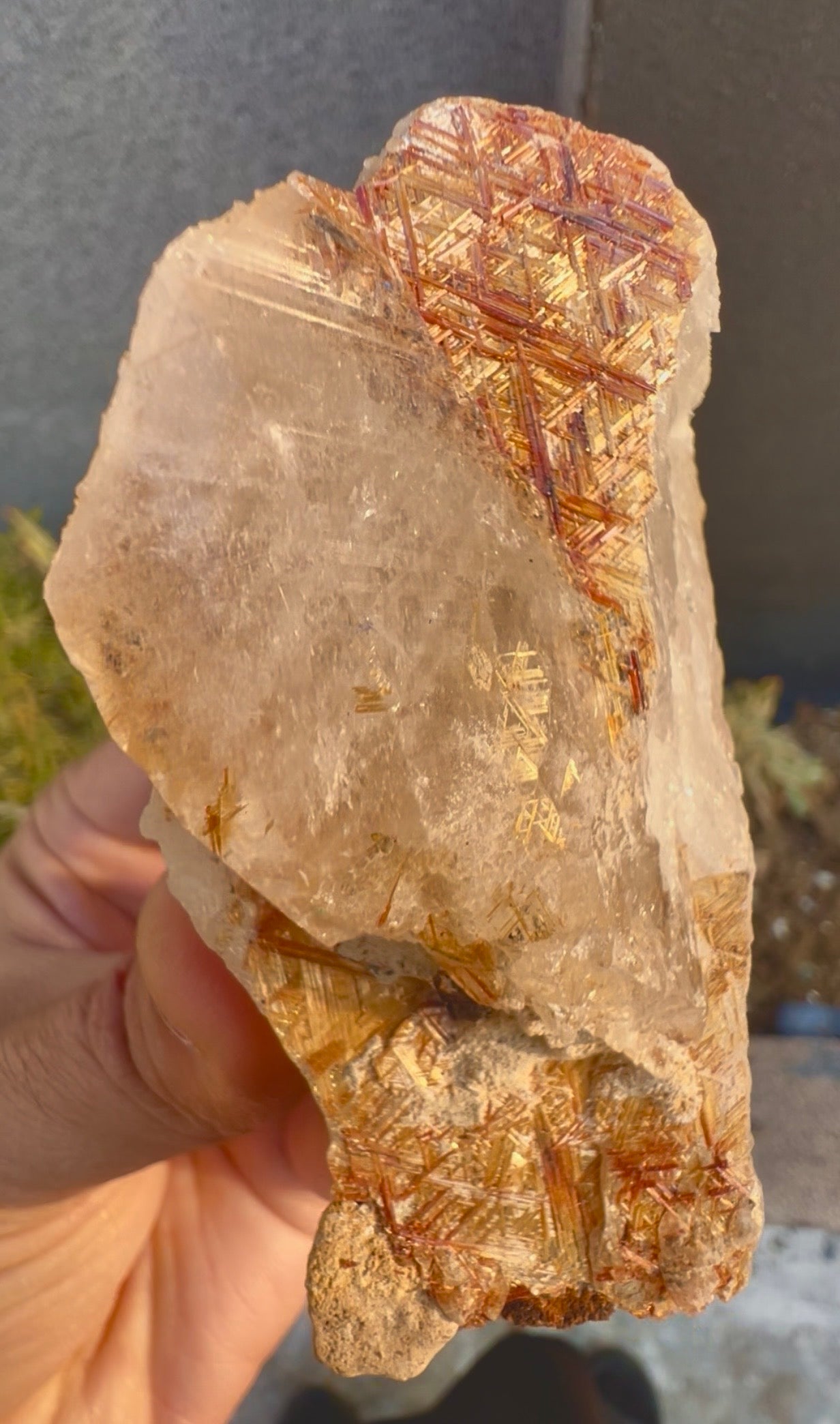 Sagenite Rutile on Quartz Crystal Specimen, Pakistan, 199 gram