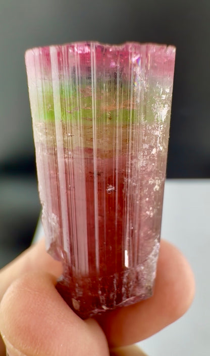 Rainbow Tourmaline crystal from Afghanistan, 125 carats