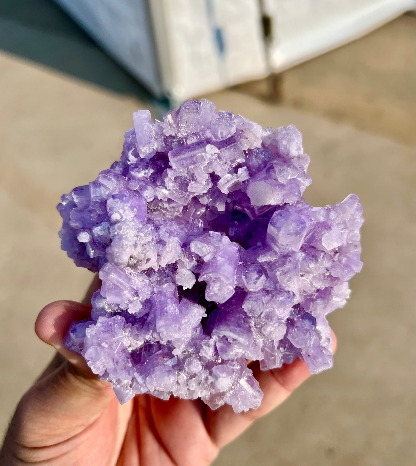 Purple Apatite Crystals Cluster from Afghanistan, 264 gram