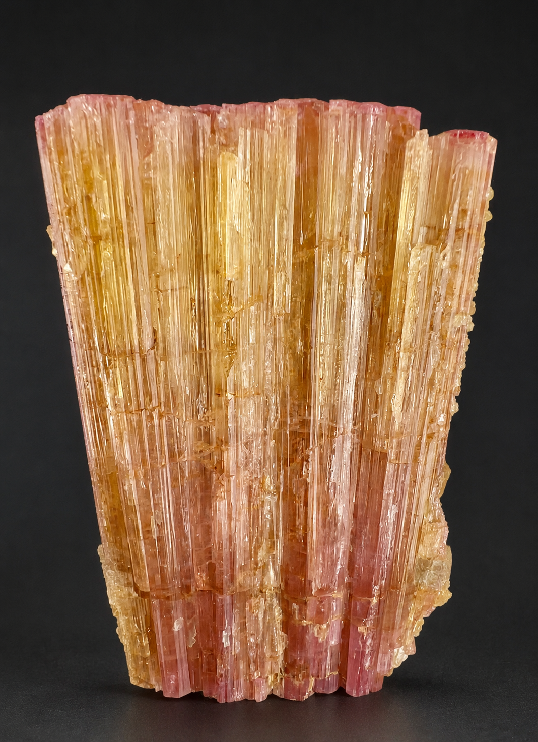 Orange Pink Tourmaline Crystal with Lepidolite Mica from Afghanistan, 316 gram