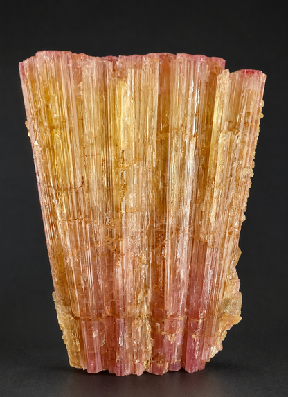Orange Pink Tourmaline Crystal with Lepidolite Mica from Afghanistan, 316 gram