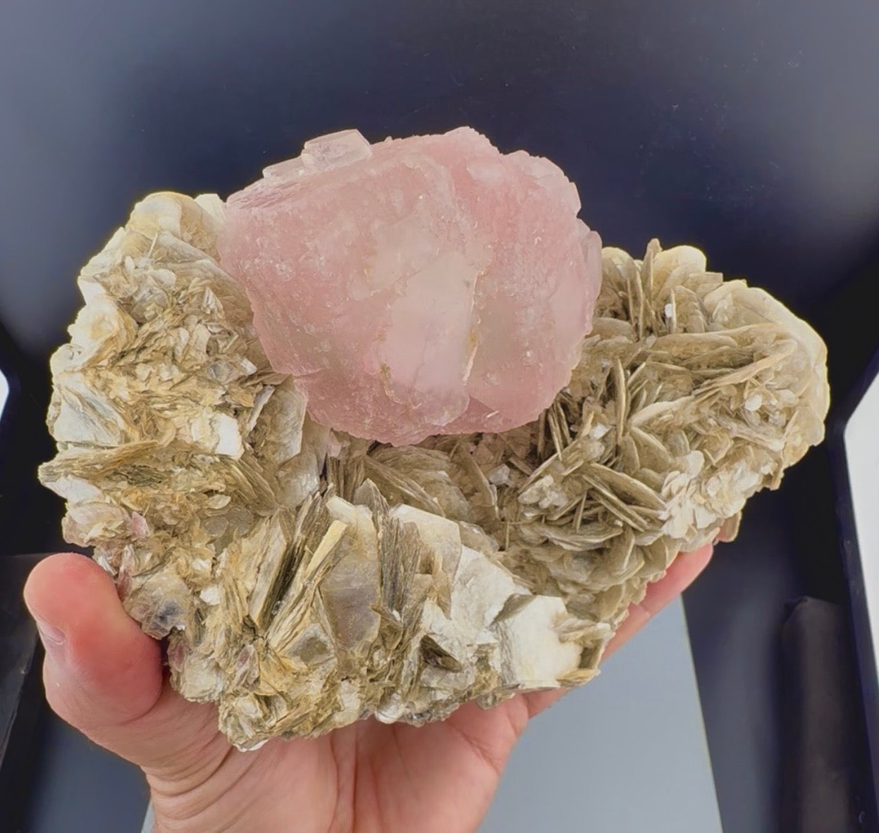 Pink Fluorite with Mica from Pakistan, 1619 gram