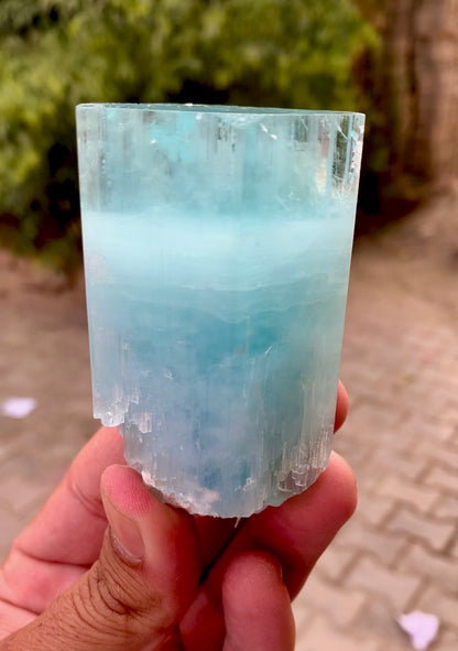 Aquamarine Crystal with Albite, Aquamarine Specimen from Pakistan, 233 gram