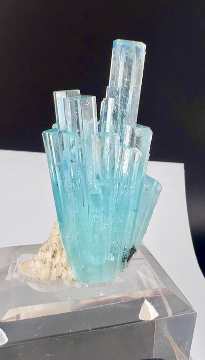 Aquamarine Spray with Albite from Pakistan, 69 gran