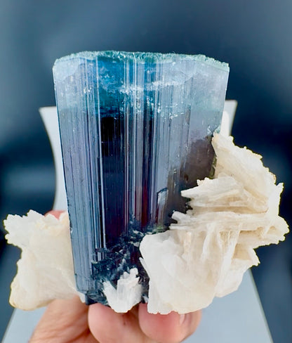 Blue Cap Tourmaline with Cleavlandite Albite from Afghanistan, 310 gran