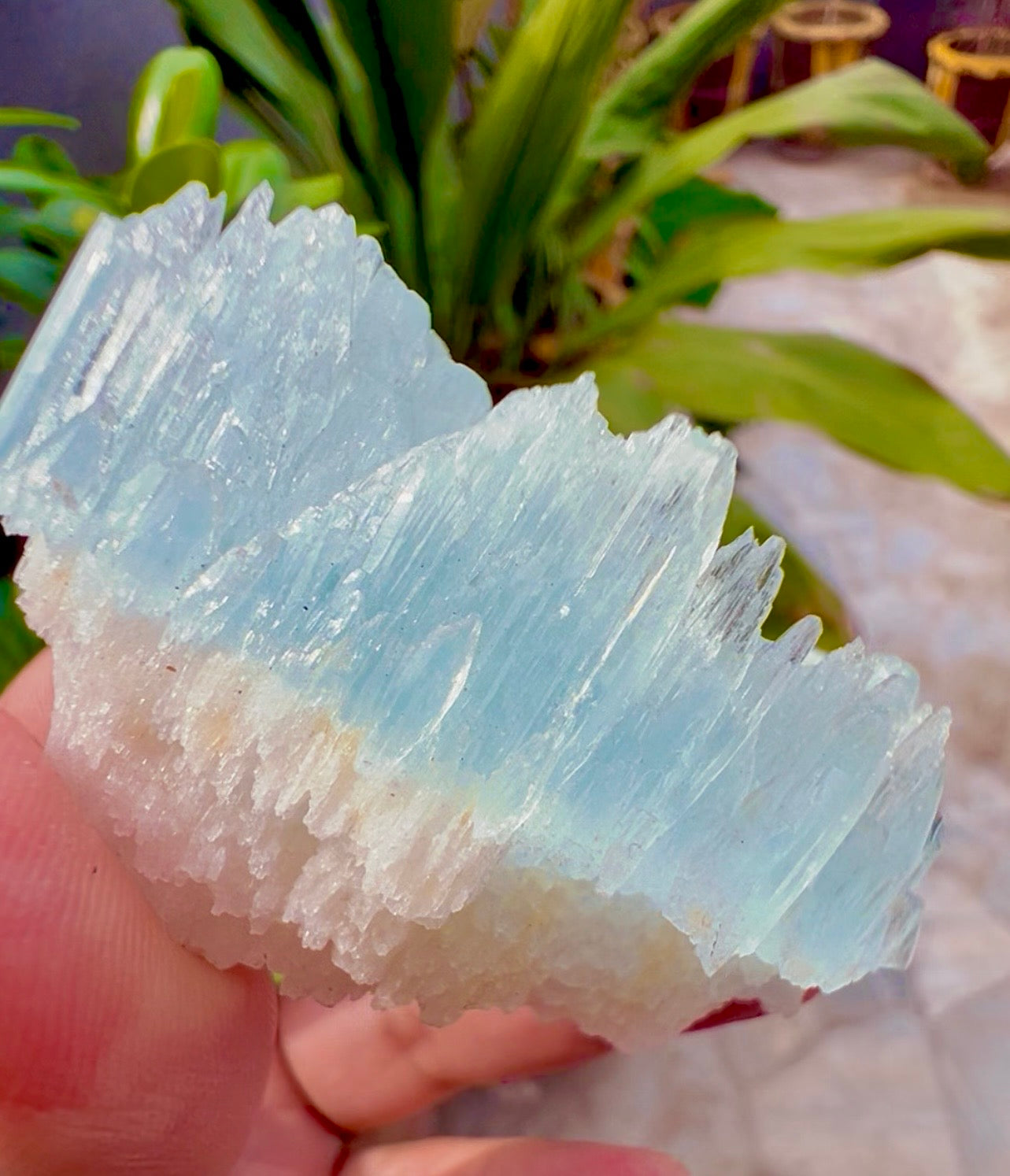 AquaMorganite etched Crystal from Pakistan, 58 gram
