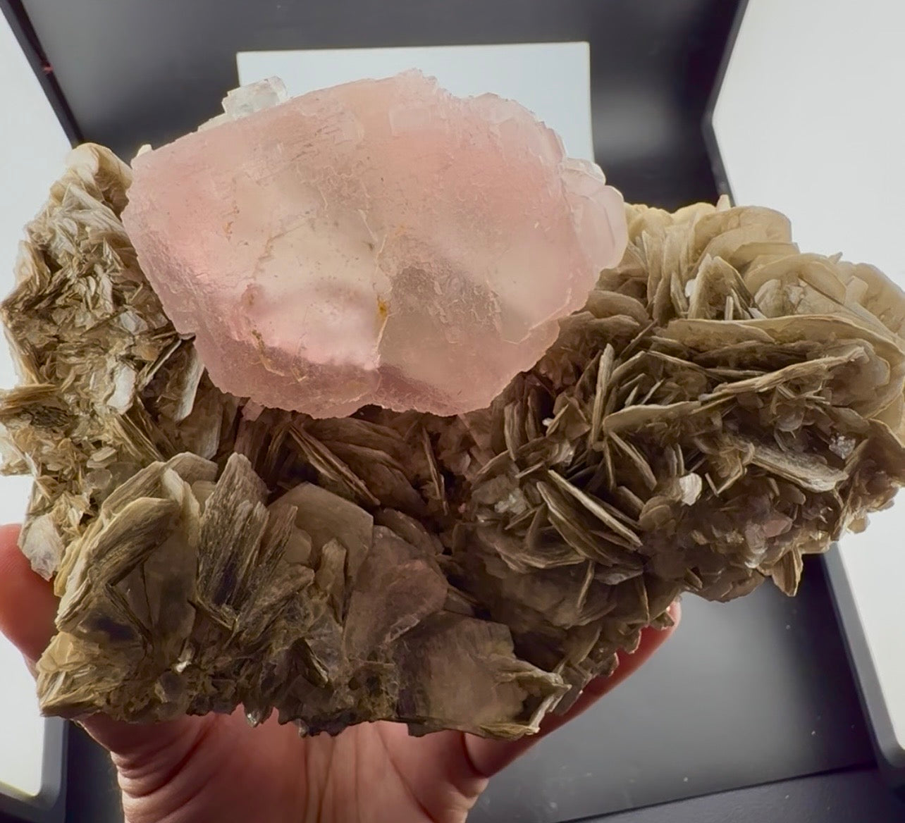 Pink Fluorite with Mica from Pakistan, 1619 gram