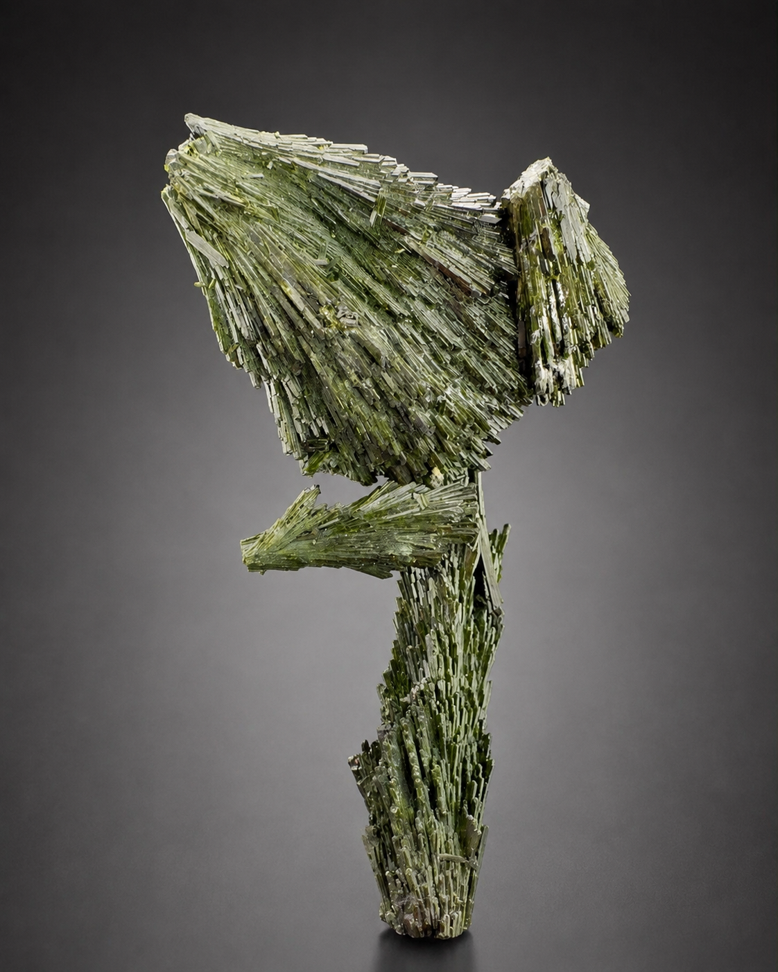 Green Epidote Crystal Specimen with Custom Base, 92 gram
