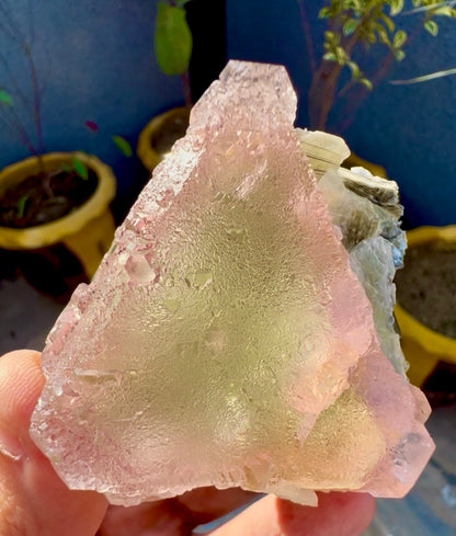 Pink Fluorite with Mica from Pakistan, 183 gram