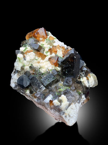 Topaz Crystals with Tourmalines, Herderite Crystals, Smoky Quartz and Feldspar Specimen, Topaz Specimen, Tourmaline Cluster, 4.9 kg