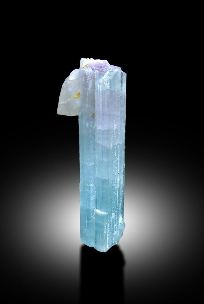 Natural Seafoam Color Tourmaline with Quartz, Tourmaline Crystal, Raw Tourmaline Stone, Tourmaline from Afghanistan - 47 gram