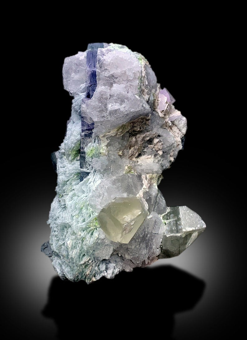 Pollucite With Kunzite, Tourmalines, Cleavlandite Albite and Quartz Mineral Specimen From Afghanistan - 2807 gram