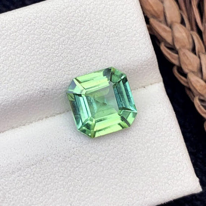 Mint Green Tourmaline Stone For Ring Making, Loose Tourmaline Cut Stone, Faceted Tourmaline Gemstone, Natural Tourmaline Ring Stone, 2.5 CT