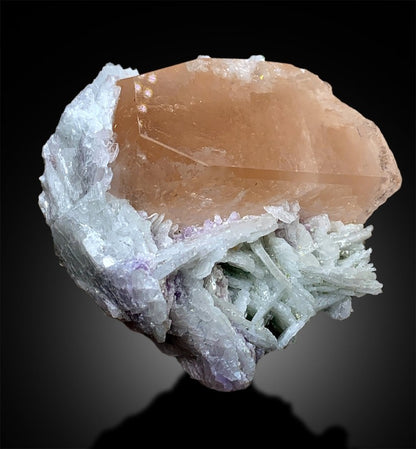 Morganite Specimen, Morganite Crystal, Morganite on Albite, Peach color Morganite, Raw Morganite, Morganite stone, Mineral Specimen, 192 g