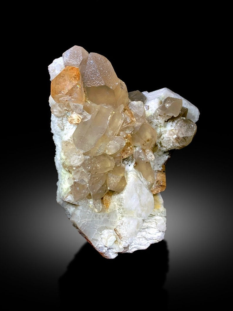 Topaz Specimen, Topaz Crystals, Microlite Crystals, Topaz with Quartz, Topaz on Feldspar, Combo Mineral, Mineral Specimen, 1448 g