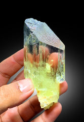 Transparent Yellow Triphane Kunzite Crystal, Mineral Specimen, Natural Kunzite, Raw Mineral, Kunzite Crystal from Afghanistan - 185 gram