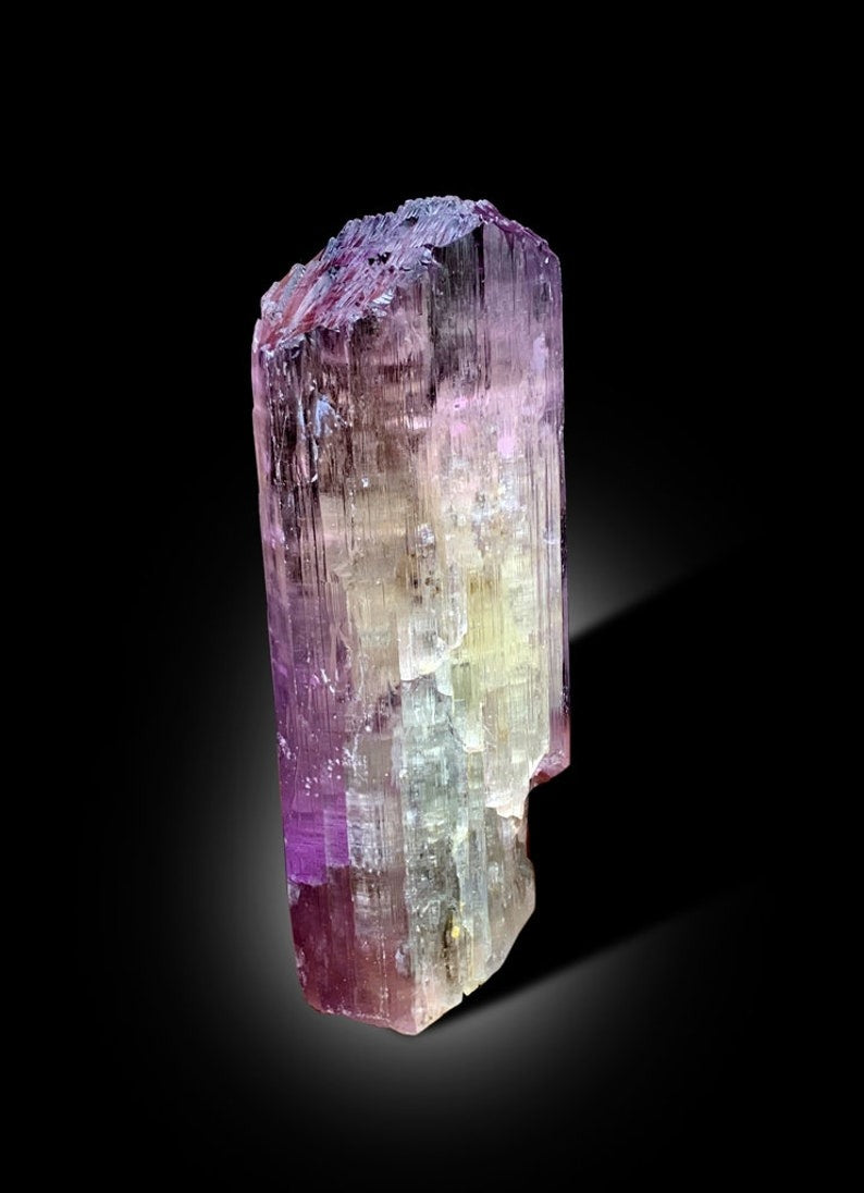 Pink Kunzite Crystal, Natural Kunzite Crystal, Kunzite with Complex Terminations, Bicolor Kunzite, Chakra stone, Healing Crystals, 679 g