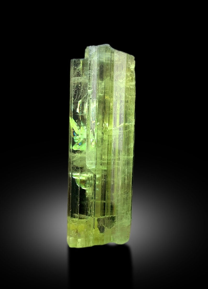 Transparent Yellow Color Heliodor with Black Tourmaline, Beryl var Heliodor, Crystal Specimen, Raw Mineral, Heliodor Gemstone - 45 gram