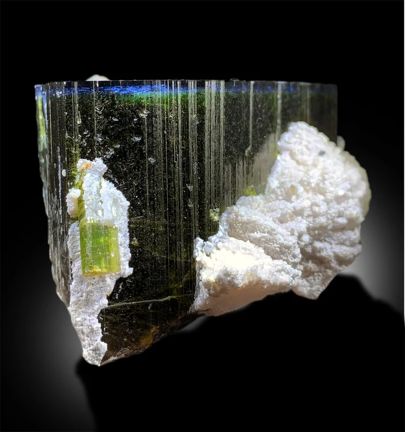 Blue Cap Tourmaline | Tourmaline Specimen | Tourmaline Crystal | Tourmaline for sale | Paprok Tourmaline | Raw Crystal, 774 g