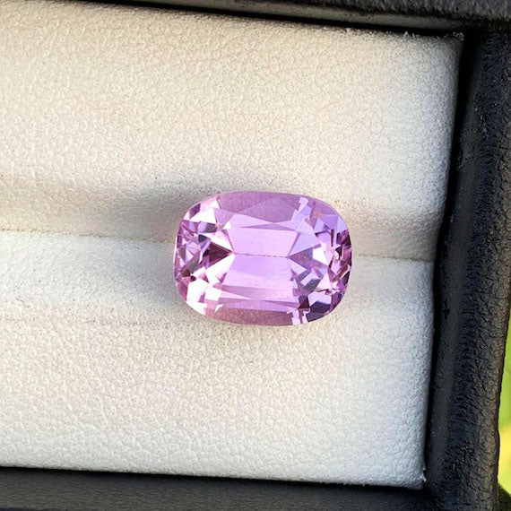 Lilac Kunzite Loose Gemstone For Anniversary Ring, Faceted Kunzite Gemstone For Ring Making, Natural Pink Kunzite Flawless Gemstone, 7 CT
