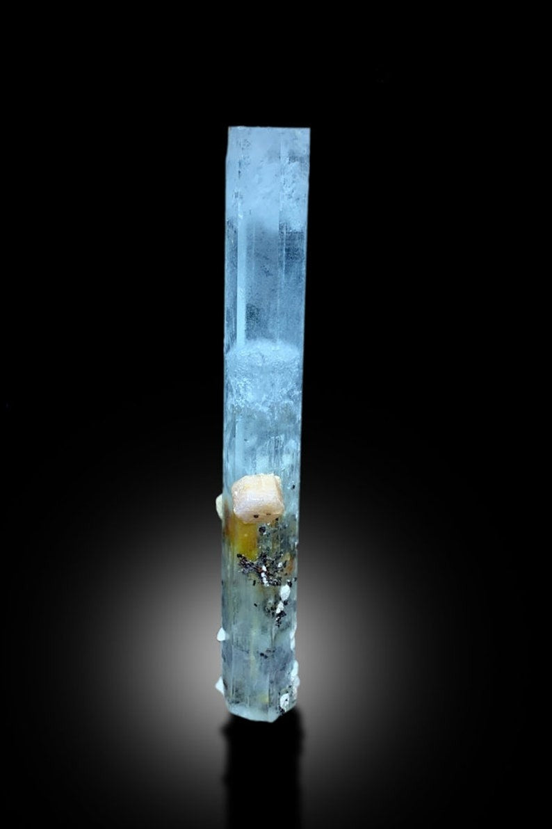 Aquamarine DT Crystal With Apatite and Hematite From Shigar Valley Skardu Pakistan - 64 gram