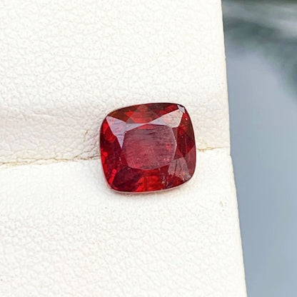 Deep Red Spinel Loose Gemstone, Ruby Red Spinel Gemstone For Ring Making, Faceted Spinel For Jewelry Making, Burma Spinel, 1.8 Carat