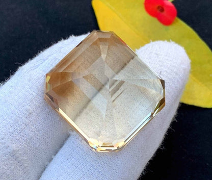 Asscher Cut Champagne Topaz Gemstone, Loose gemstone, Topaz Faceted Cut Stone, Jewellry Making, Topaz Jewellry - 201.00 CT