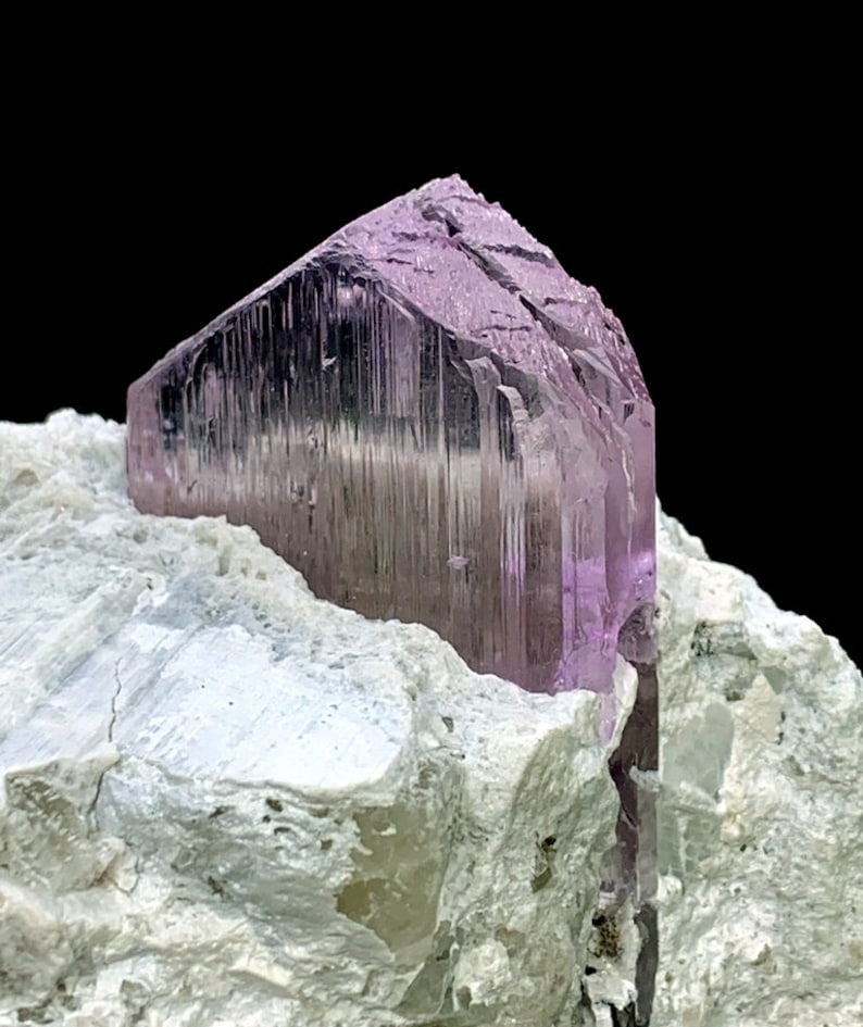 Pink Kunzite Specimen, Pink Kunzite crystal on matrix, Natural Kunzite, Kunzite stone, Mineral Specimen, Raw Kunzite, Raw Gemstone, 466 gram