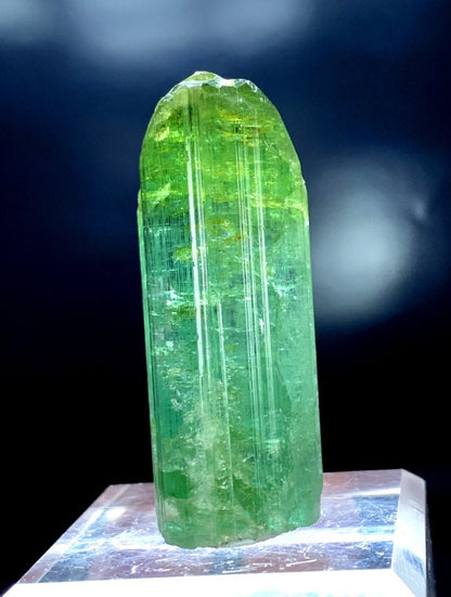 Green Tourmaline Crystal, Natural Tourmaine Crystal, Terminated Tourmaline, Raw Tourmaline, Tourmaline Gemstone, Crystal Specimen, 177.50cts