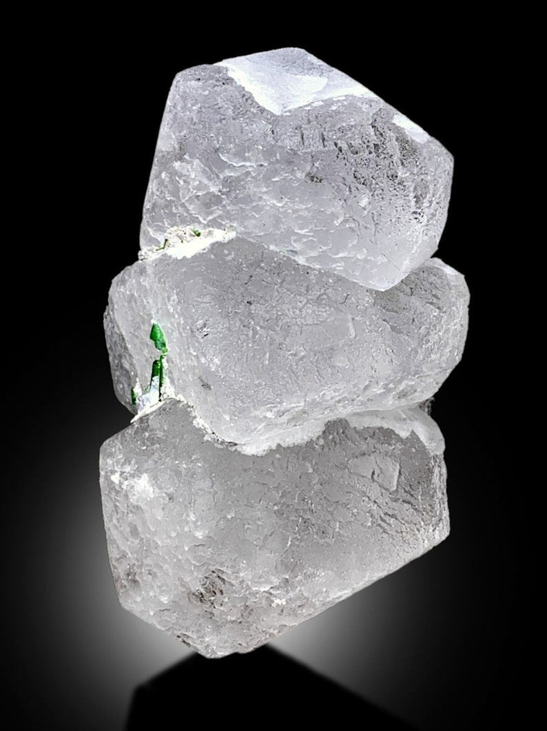 Natural Rare Pollucite with Green Tourmaline and Kunzite, Pollucite Crystal, Combo Minera, Pollucite Specimen - 980 gram