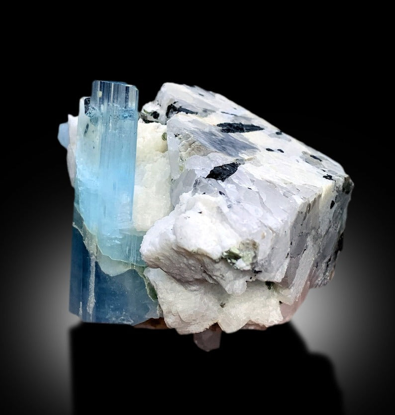 Sky Blue Aquamarines With Mica, Schorl and Feldspar Mineral Specimen From Shigar Valley Skardu Pakistan - 723 gram