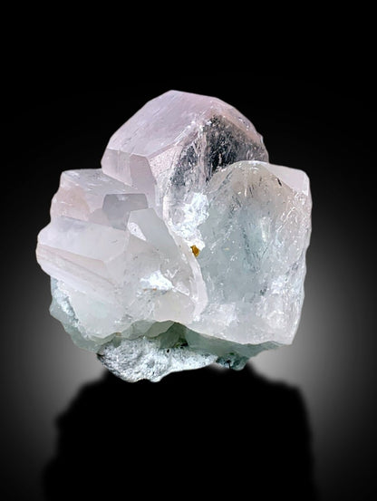 Natural Pink Morganite Crystals Cluster With Microlite From Afghanistan - 118 gram