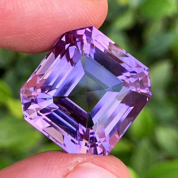 Light Purple Amethyst Gemstone, Flawless Amethyst Cut Stone, Faceted Amethyst For Jewelry, Gemmy Amethyst, Ascher Cut Amethyst 28.70 CT