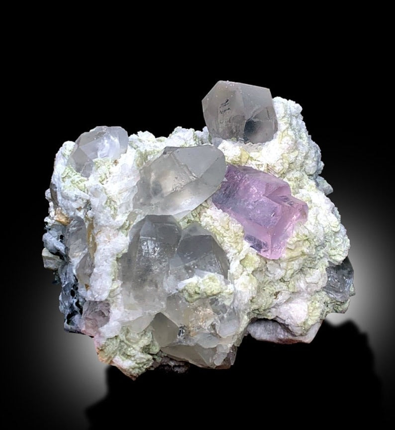 Pink Morganite Specimen, Morganite Crystal with Quartz Crystals and Albite, Morganite Specimen, Raw Morganite, Mineral Specimen, 1115 g