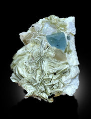 Blue Aquamarine with Pink Morganite on Muscovite Mica, Aquamarine Specimen, Morganite Specimen, Aquamarine Crystal, Combo Mineral, 600 gram